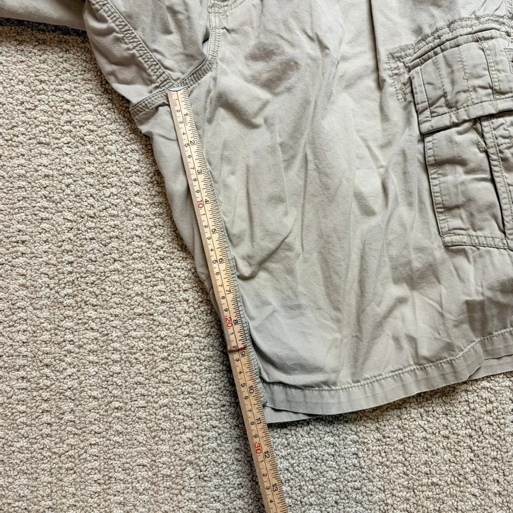 Nike Athletic‎ Dept Mens XL Cargo Shorts Khaki Tan Cotton Embroidered Swoosh 38W